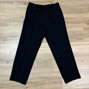 Hugo Boss Einstein Sigma Virgin Wool Dress Suit Pants Solid Black Classic 38S